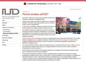 Localizzazione del sito web Iued