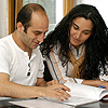 students at a desk