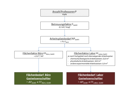 Abbildung 11: Ermittlung Flächenbedarf Gastwissenschaftler