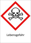 Piktogramm GHS Sticker - Lebensgefahr